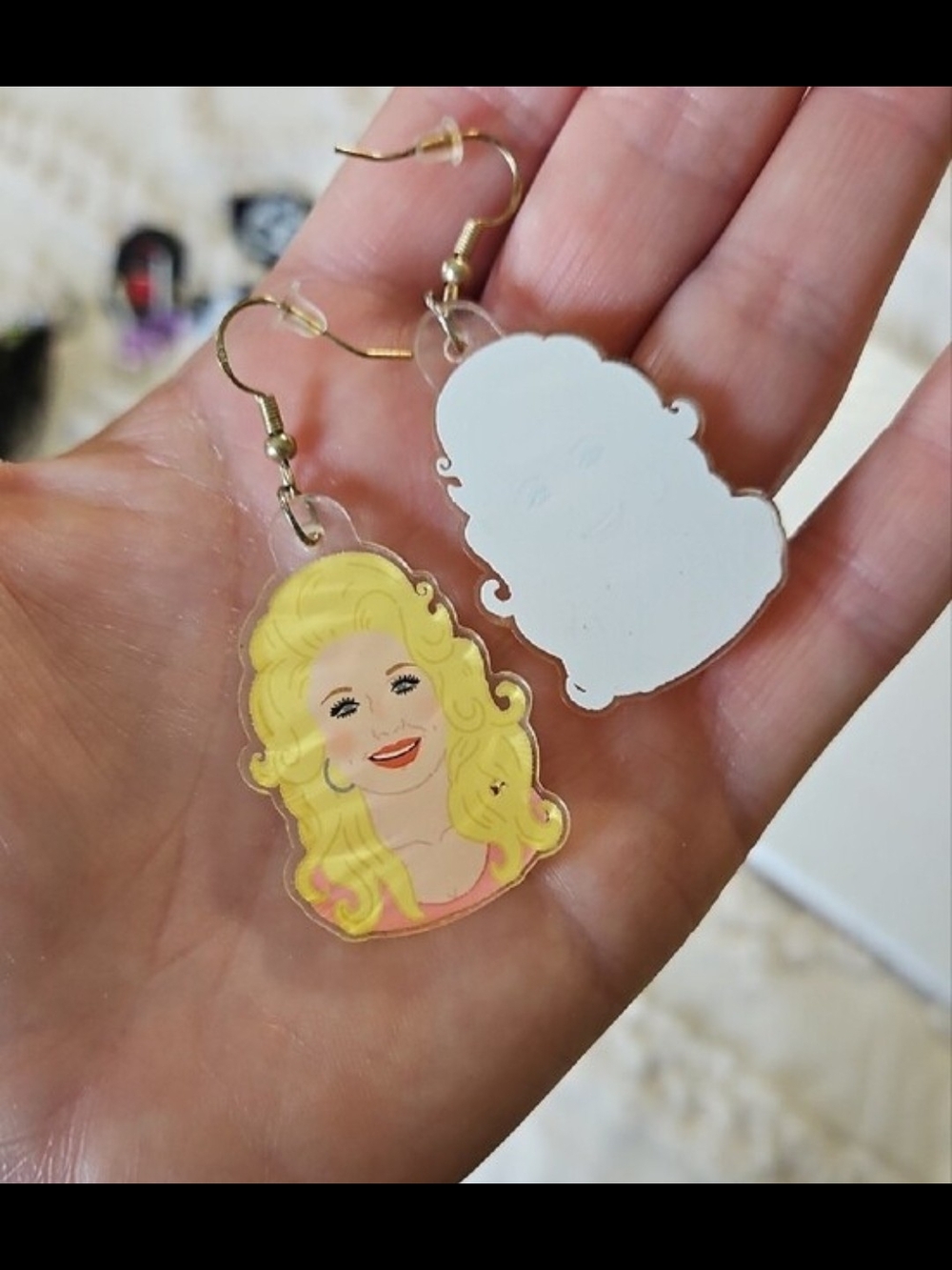 Dolly Parton Dangle Earrings Womens - Paris Woodhull - Picture 4 of 4
